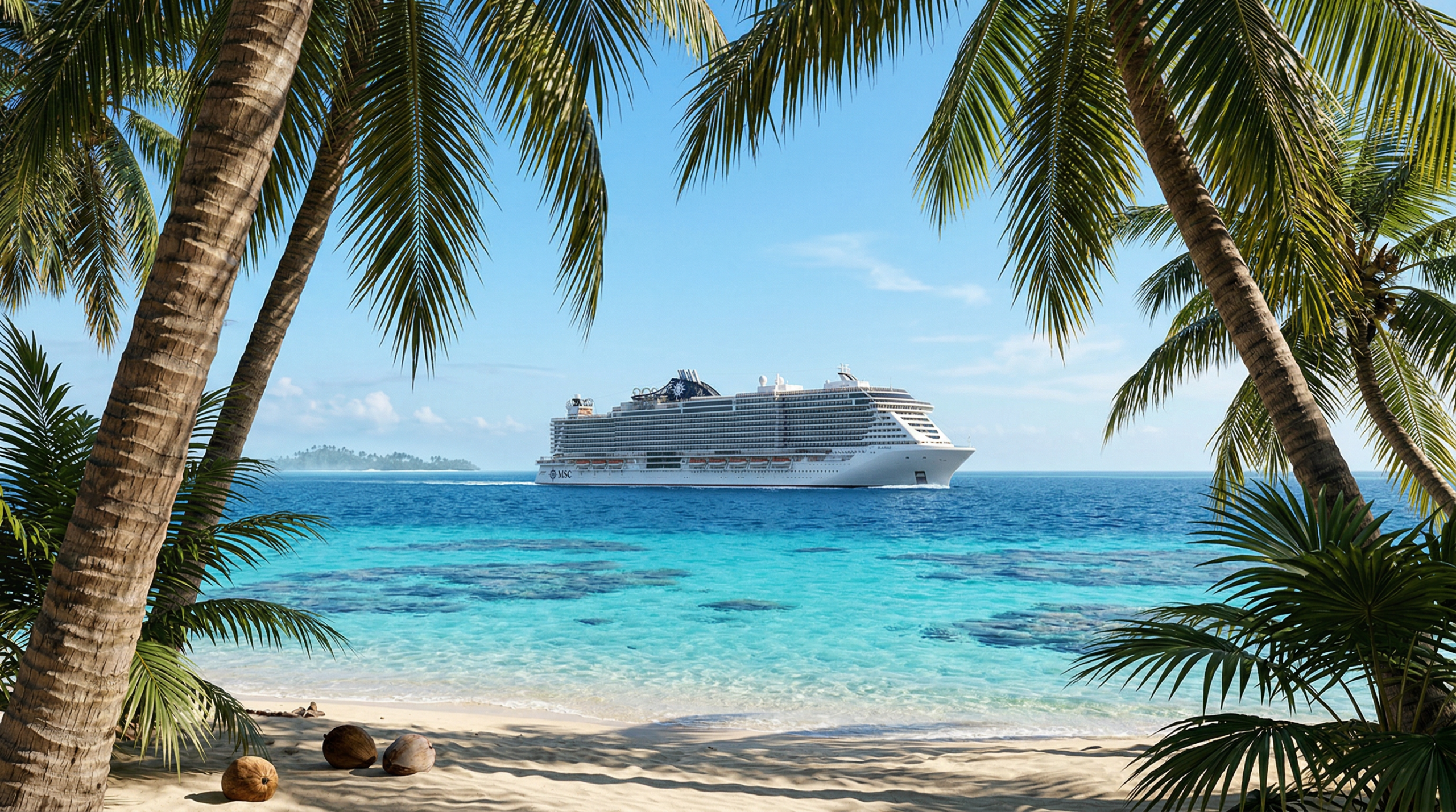 Crucero visto desde Ocean Cay